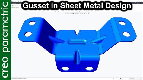 creo sheet metal gusset|creo sheet metal gusset tutorial.